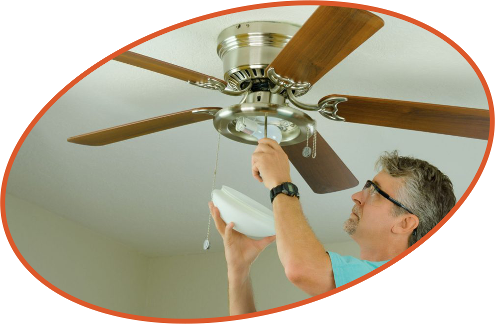Ceiling Fan Over The Moon, How To Put Up A Ceiling Fan