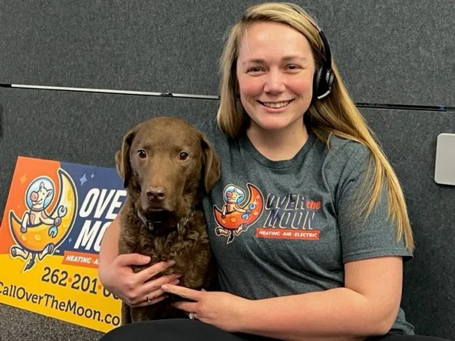 Over the Moon tech with dog